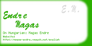 endre magas business card